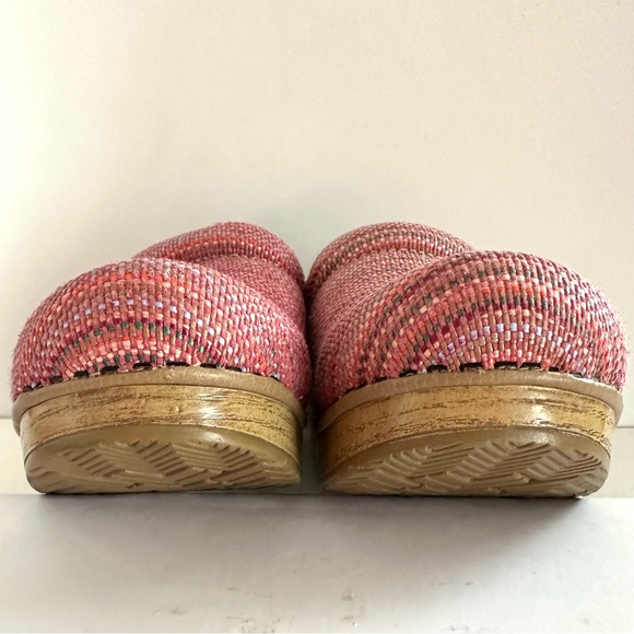 DANSKO PROFESSIONAL RED/PINK TEXTURED MULTICOLOR FABRIC CLOG Sz 6US/ 36EU - Picture 12 of 15